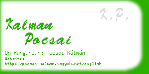 kalman pocsai business card